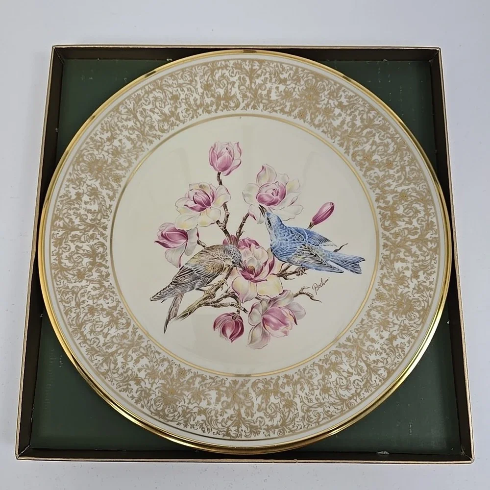 Lenox China Boehm Mountain Bluebird Bird Plate 1972‎ Limited Edition USA